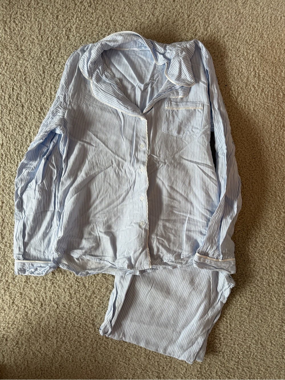 Primark Blue and White Striped Sleep Set
